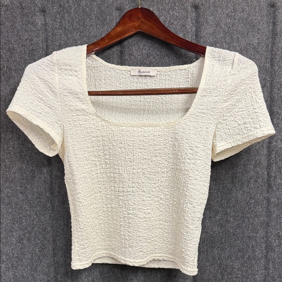 Madewell Tops - Madewell Cream Textured Blouse